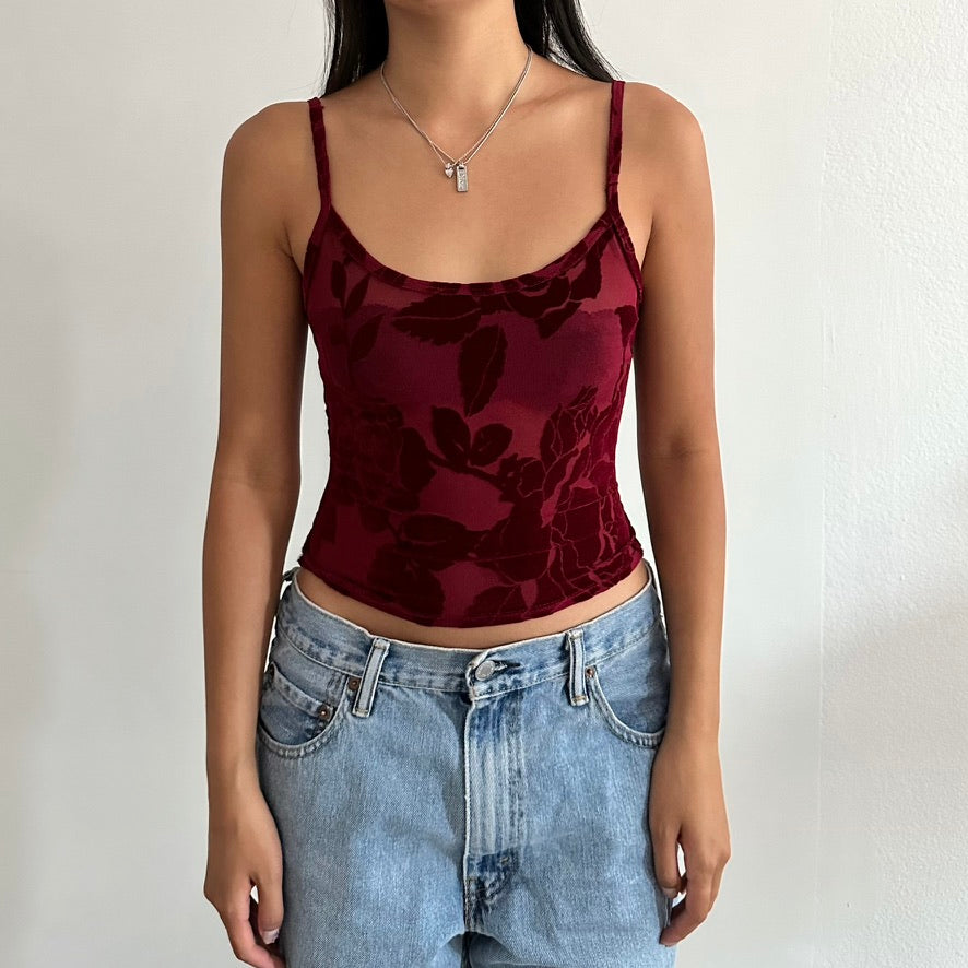 Kayla Tank in Burgundy