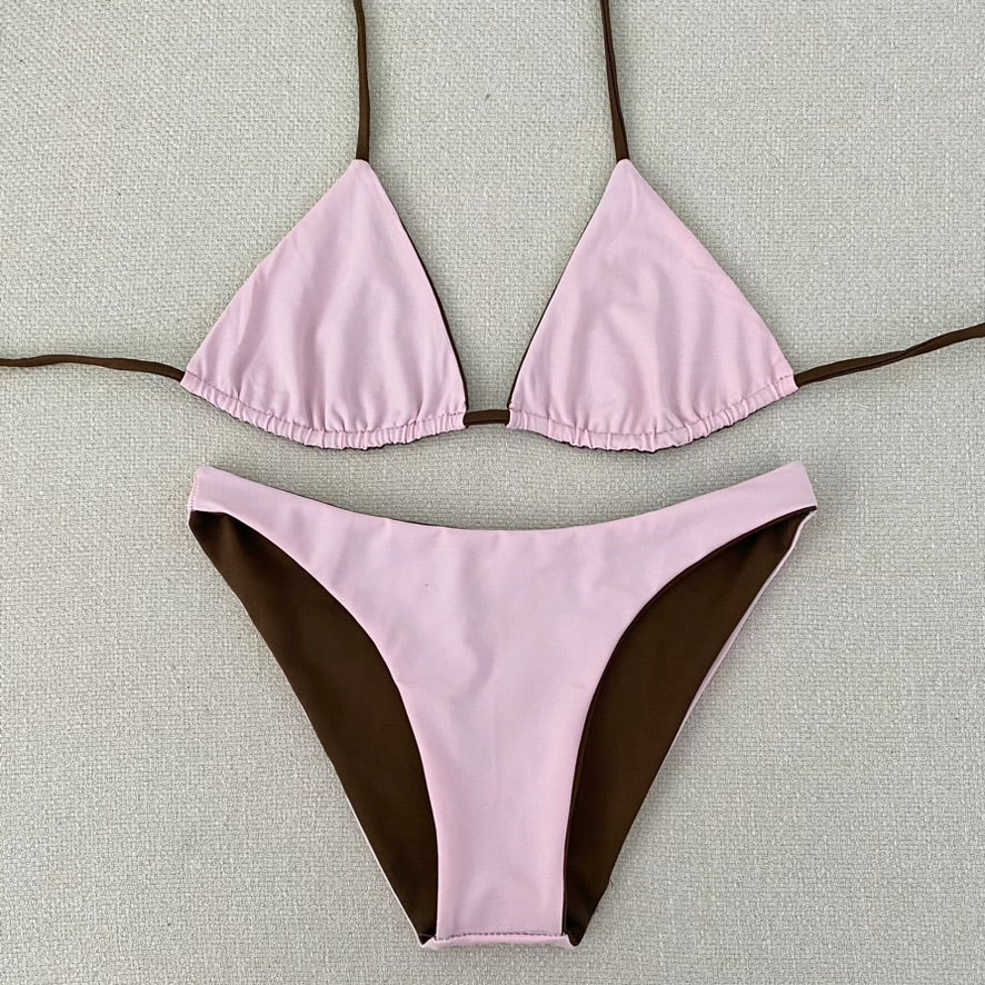 Bikini Set - Brown/Pink
