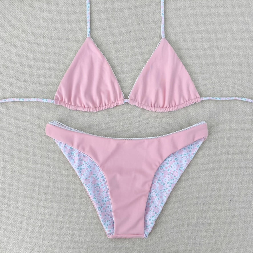Bikini Set - Pink Floral(lace)