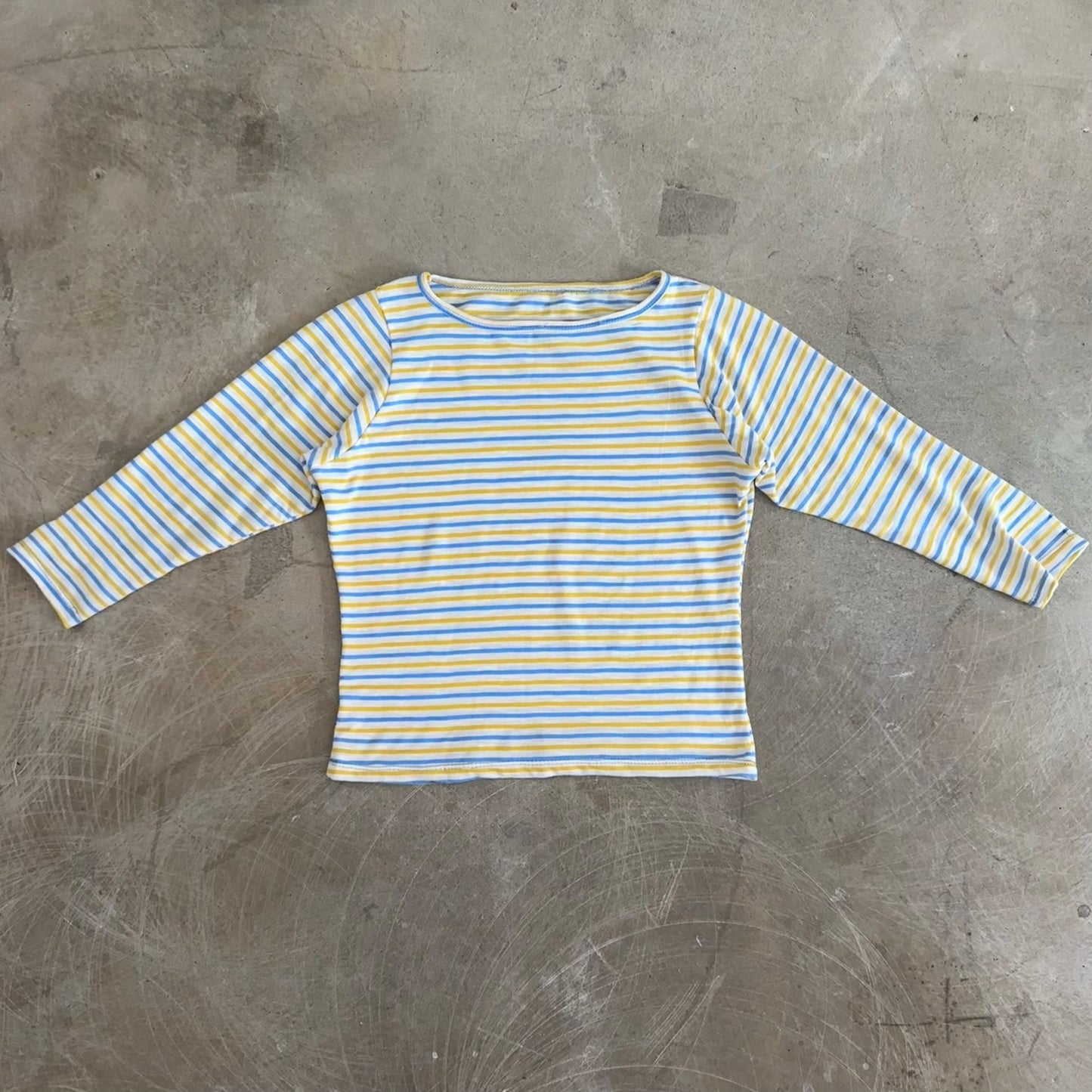 Olivia Top - Blue/Yellow Stripe