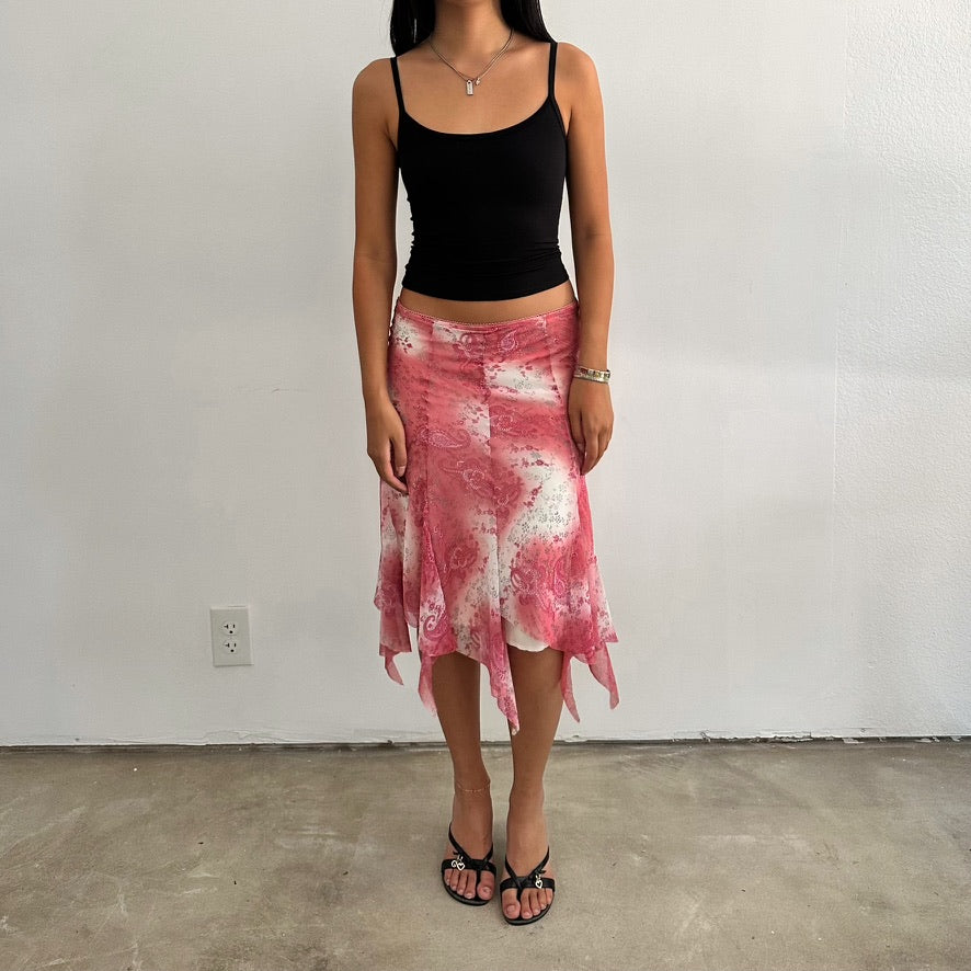 Carrie Skirt in Pink Paisley