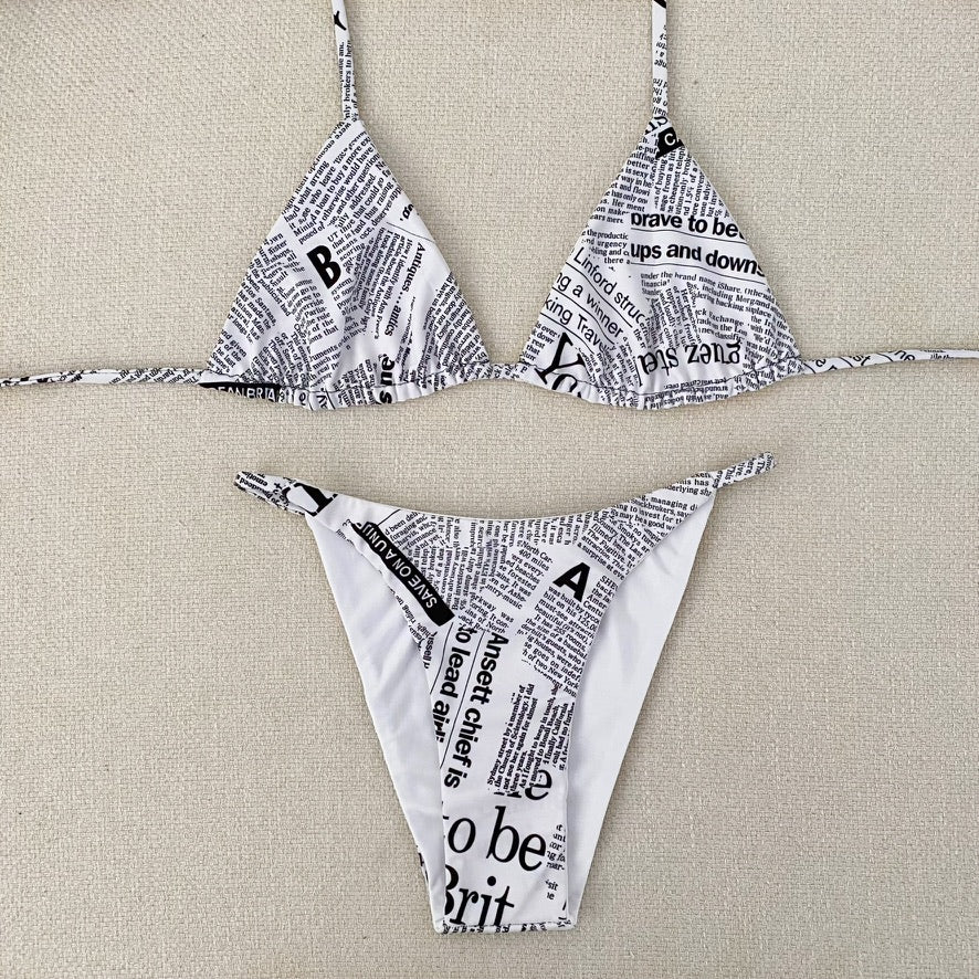 Bikini Set - Newspaper
