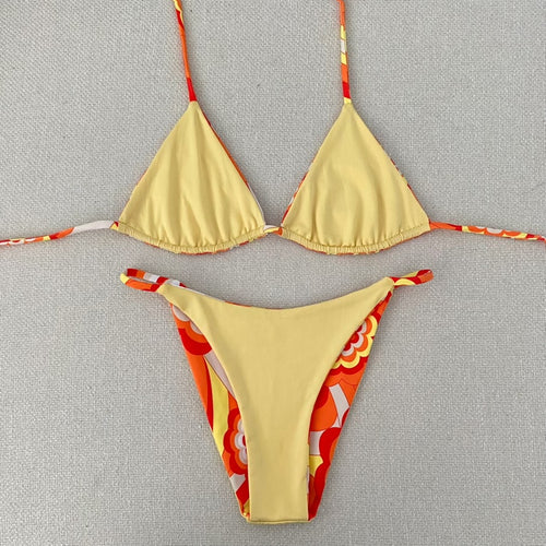 Bikini Set - Orange Floral
