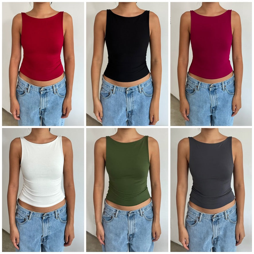 Sarah Top in Olive