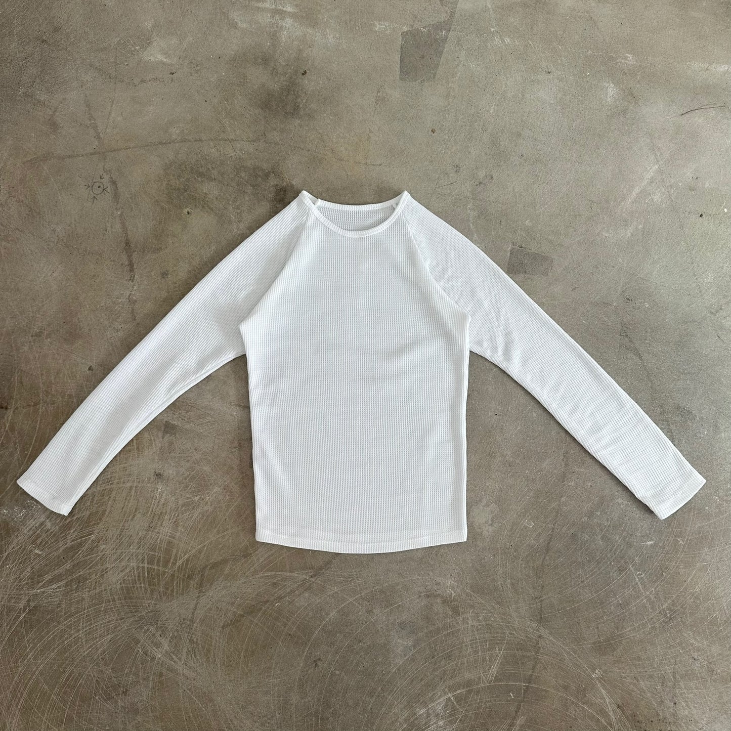 Zoe Long Sleeve - White Waffle