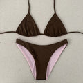 Bikini Set - Brown/Pink