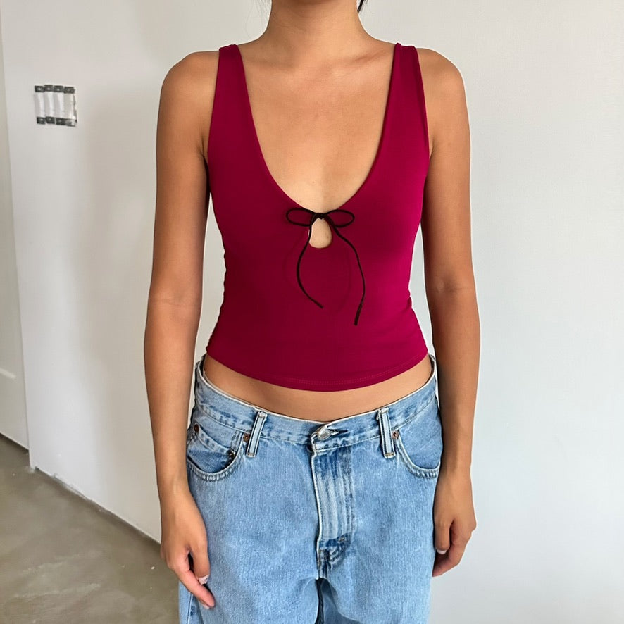 Sarah Top in Magenta