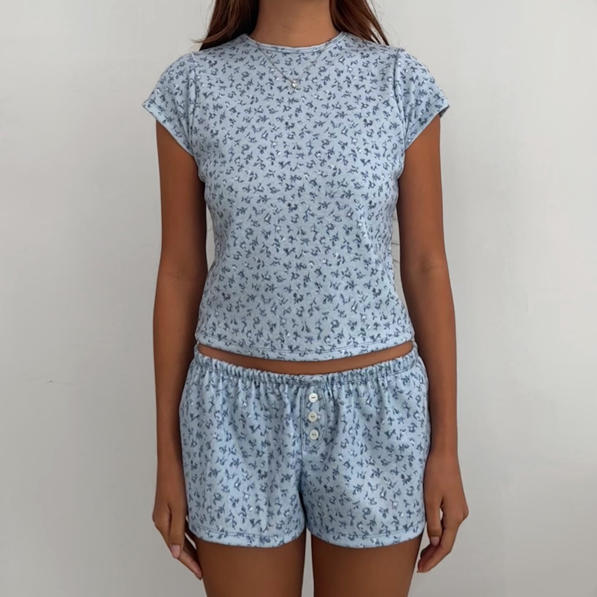 Hannah Shorts - Blue Rose