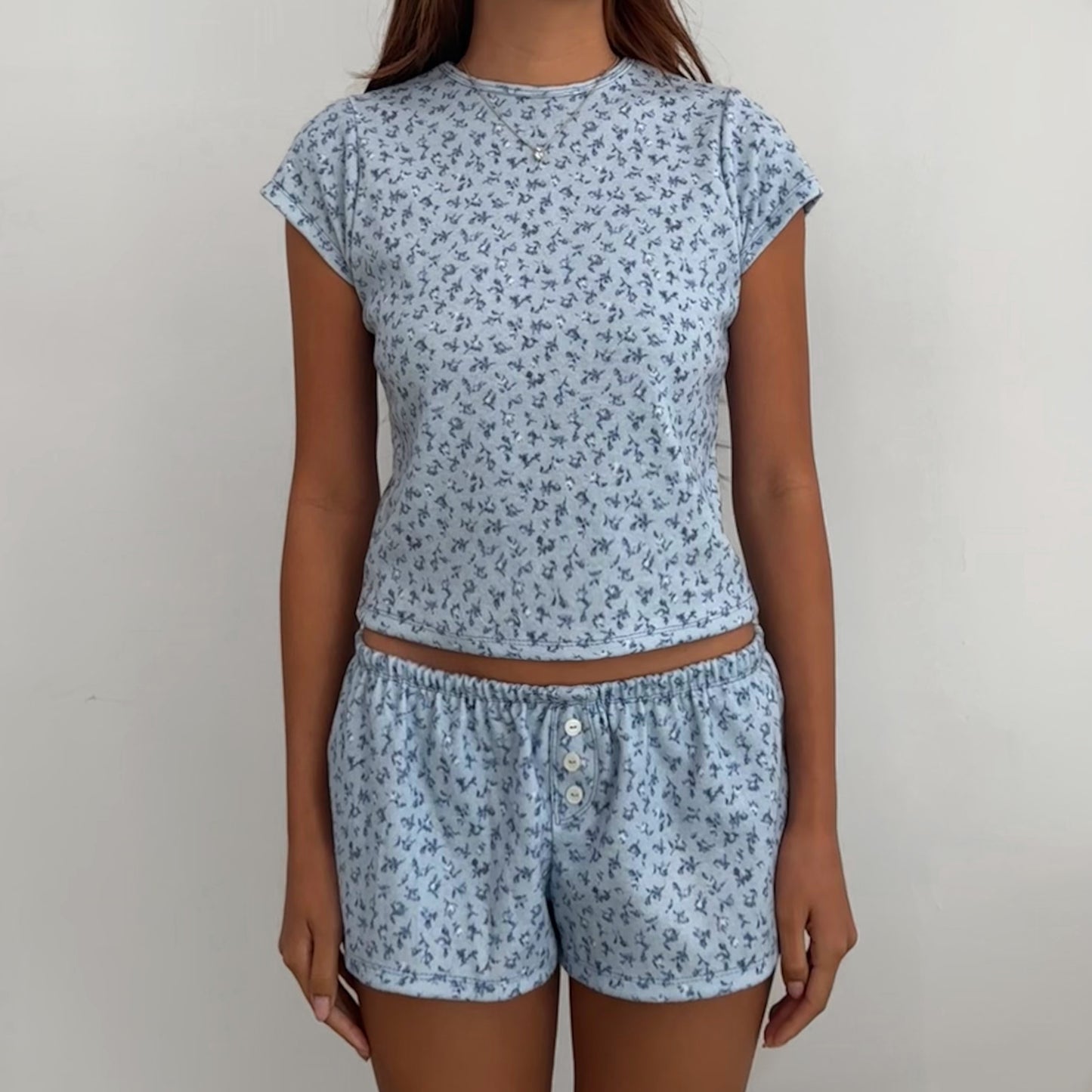 Kira Top - Blue Rose